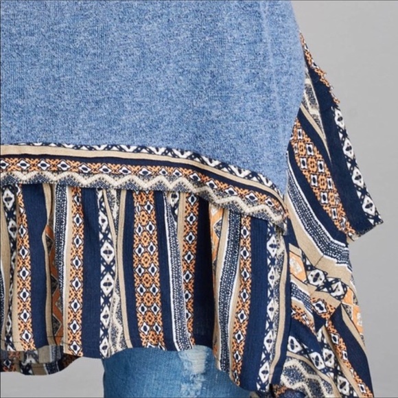 ☄️Boho tribal shark bite hem top - Picture 6 of 6